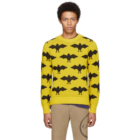 gucci yellow bat sweater|gucci sweater on blackish.